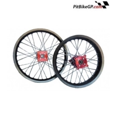 LLANTAS 17 y 14 DE ALUMINIO CON BUJE CNC COLOR ROJO