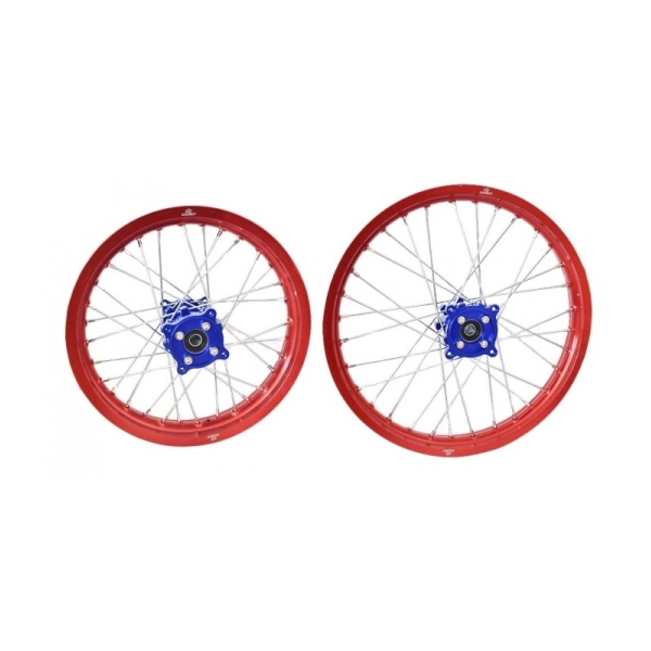 LLANTAS 17 y 14 DE ALUMINIO CON BUJE CNC COLOR AZUL