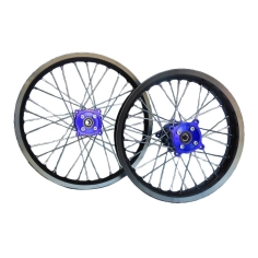 LLANTAS 17 y 14 DE ALUMINIO CON BUJE CNC COLOR AZUL